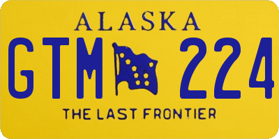 AK license plate GTM224