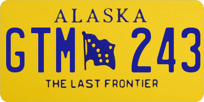 AK license plate GTM243