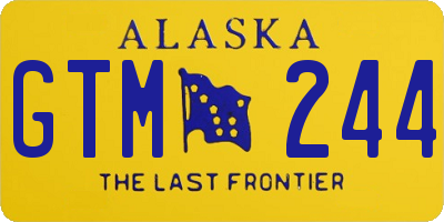 AK license plate GTM244