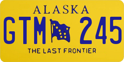AK license plate GTM245