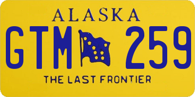AK license plate GTM259
