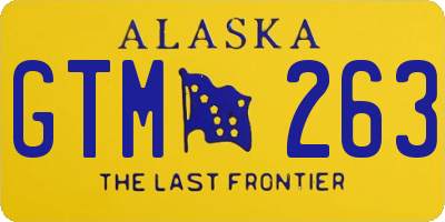 AK license plate GTM263