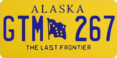 AK license plate GTM267