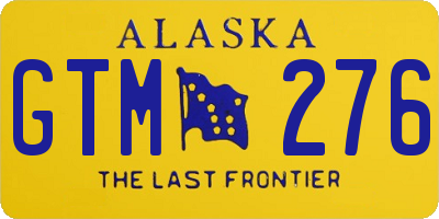 AK license plate GTM276