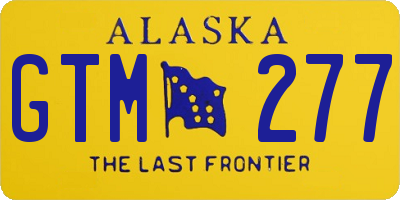 AK license plate GTM277