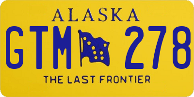 AK license plate GTM278