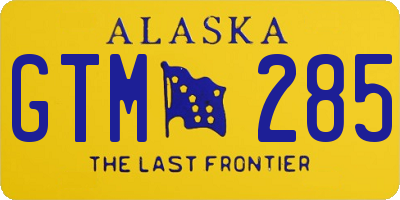AK license plate GTM285