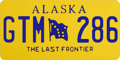 AK license plate GTM286