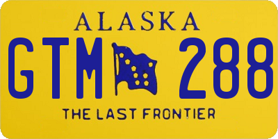 AK license plate GTM288