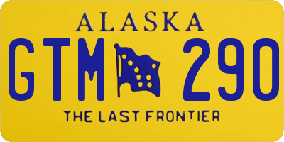 AK license plate GTM290