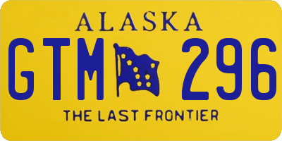 AK license plate GTM296