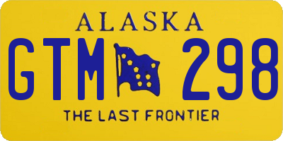 AK license plate GTM298