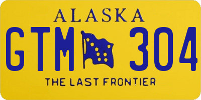 AK license plate GTM304