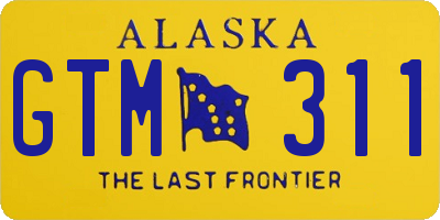 AK license plate GTM311