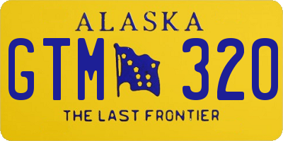 AK license plate GTM320
