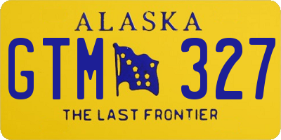 AK license plate GTM327