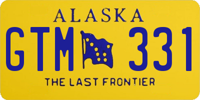 AK license plate GTM331