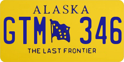 AK license plate GTM346