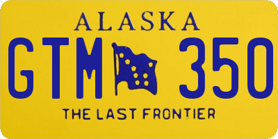 AK license plate GTM350