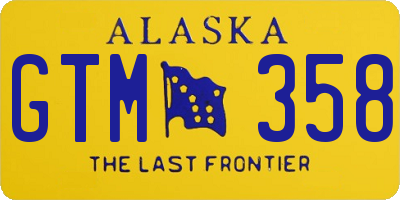 AK license plate GTM358