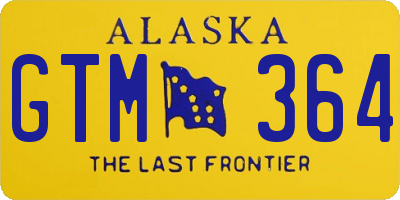 AK license plate GTM364
