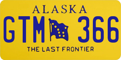 AK license plate GTM366