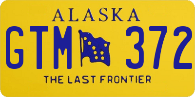 AK license plate GTM372