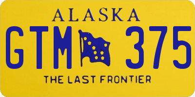 AK license plate GTM375