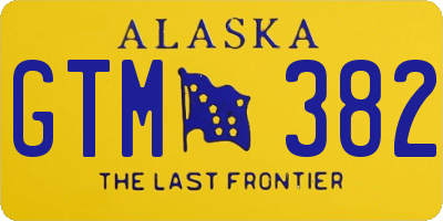 AK license plate GTM382