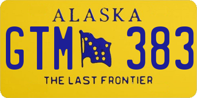 AK license plate GTM383