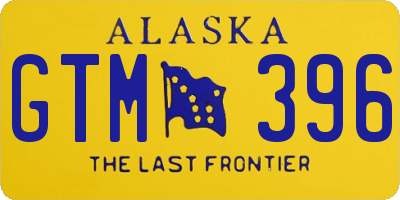 AK license plate GTM396