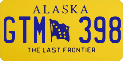 AK license plate GTM398