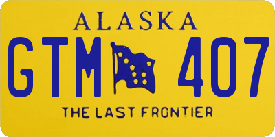 AK license plate GTM407