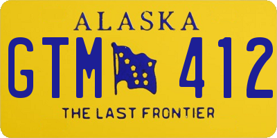 AK license plate GTM412