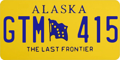 AK license plate GTM415