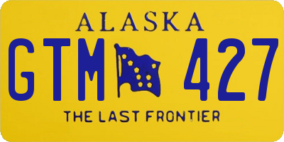 AK license plate GTM427