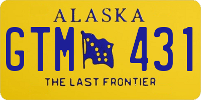 AK license plate GTM431
