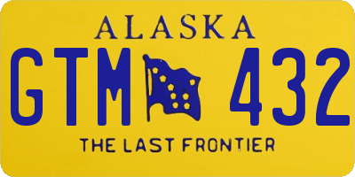 AK license plate GTM432
