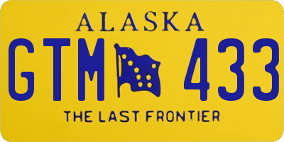 AK license plate GTM433