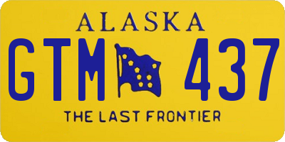 AK license plate GTM437