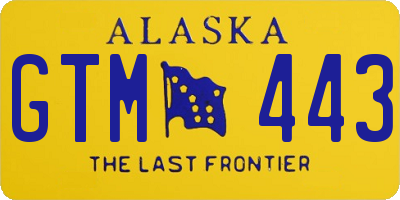 AK license plate GTM443