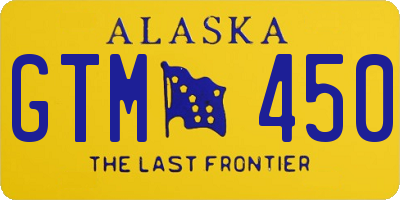AK license plate GTM450