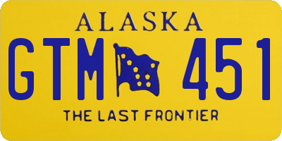 AK license plate GTM451