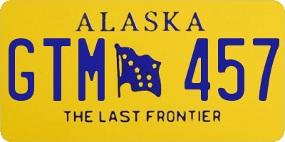 AK license plate GTM457