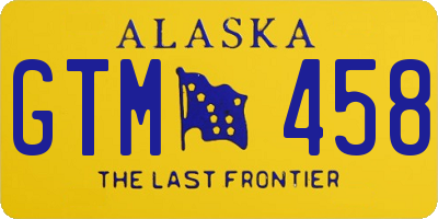 AK license plate GTM458