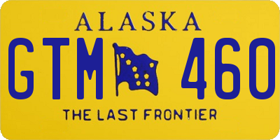 AK license plate GTM460