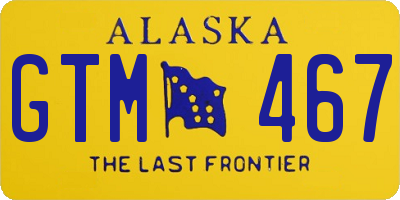 AK license plate GTM467