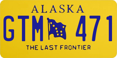 AK license plate GTM471