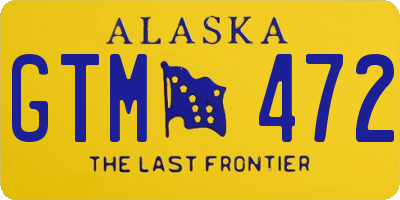 AK license plate GTM472