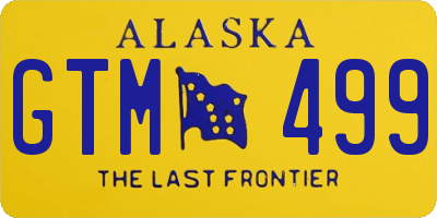 AK license plate GTM499
